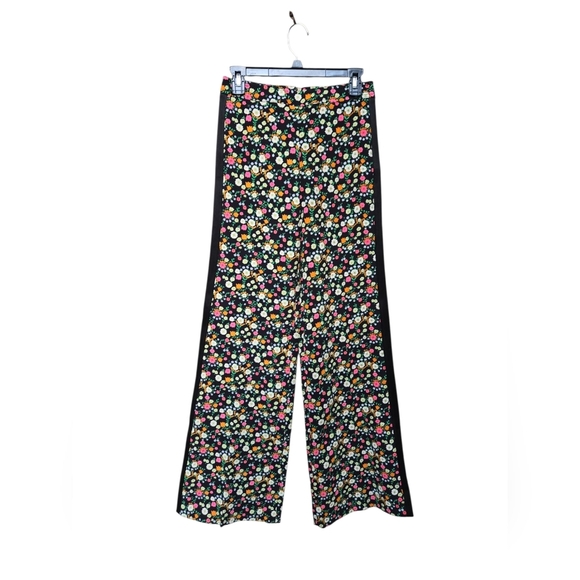 TORY BURCH Folly Floral-print Crepe Wide-leg Pants Size 0 NWT - Picture 3 of 7